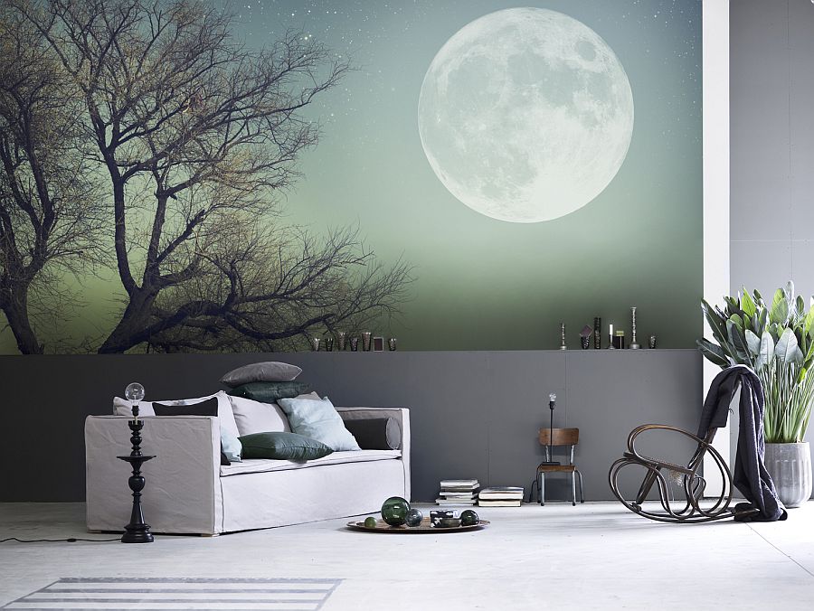 full moon wall mural