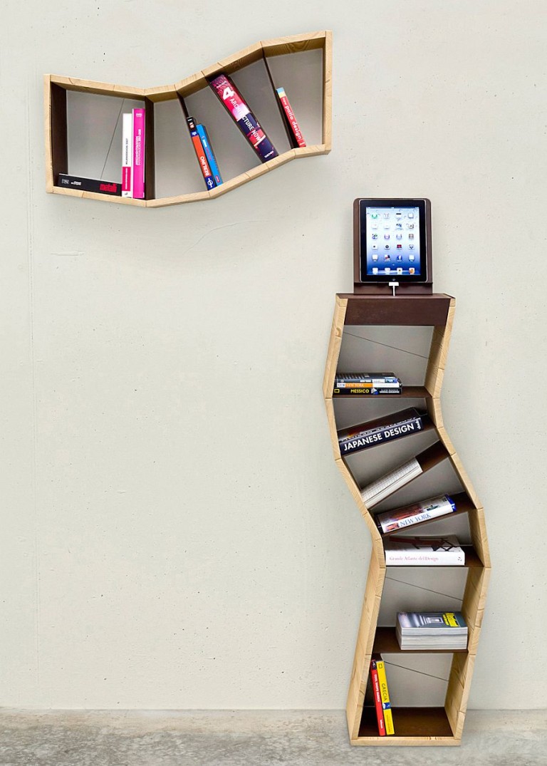 Space Saving Book Shelves and Reading Rooms
