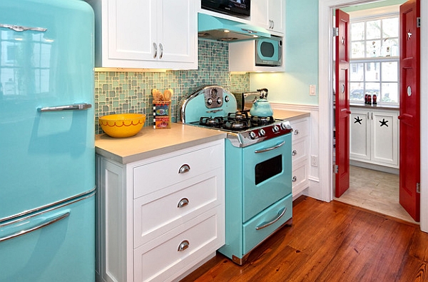 A closer look at the vivacious kitchen