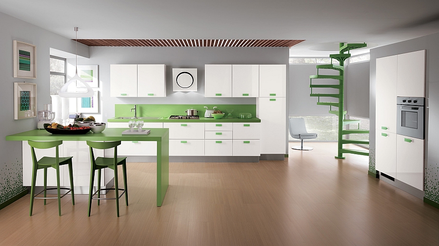 A hint of green for the kitchen