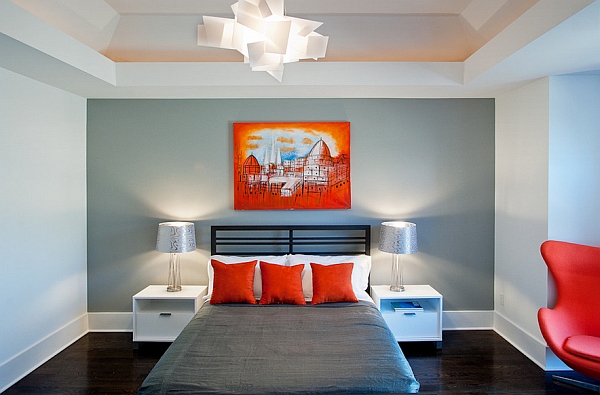 Add interesting an lighting fixture to the bedroom