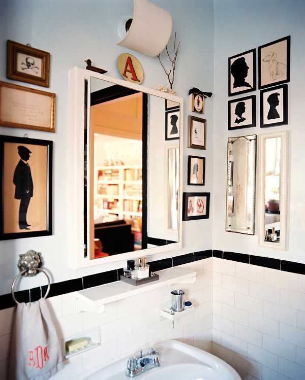 Bathroom with a medicine cabinet