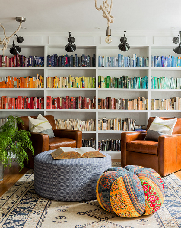 Bookshelf by color