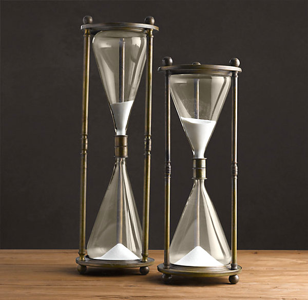 Brass hourglass