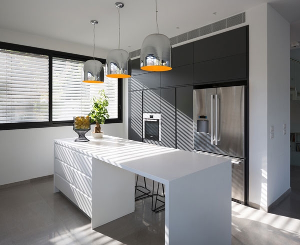 Bright modern kitchen in white