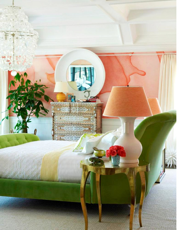 Chic bedroom with tropical accents