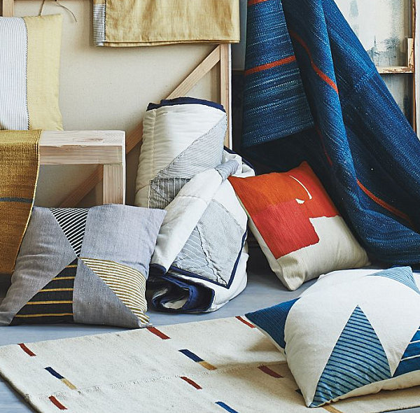 Comfy bedding and textiles from West Elm