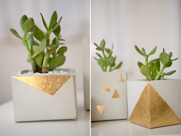 DIY cement pots