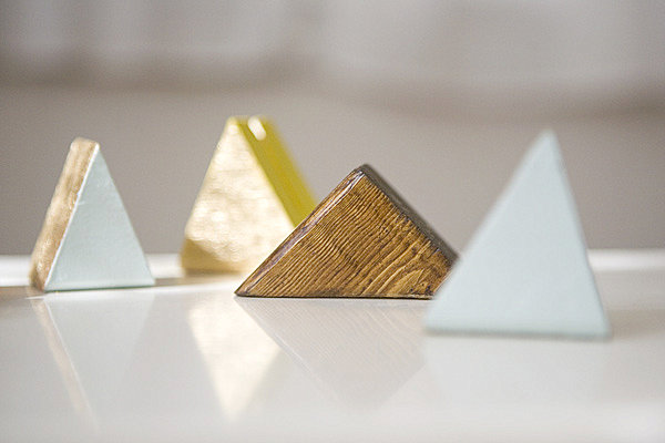 DIY geometric photo holders