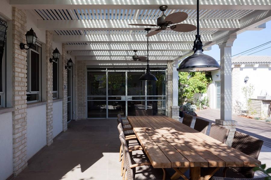 Dining space in the patio along with barbeque nook