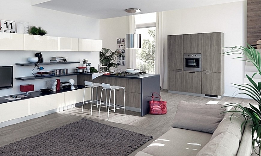 Sleek Modern Kitchen Looks Like A Posh Contemporary Office!