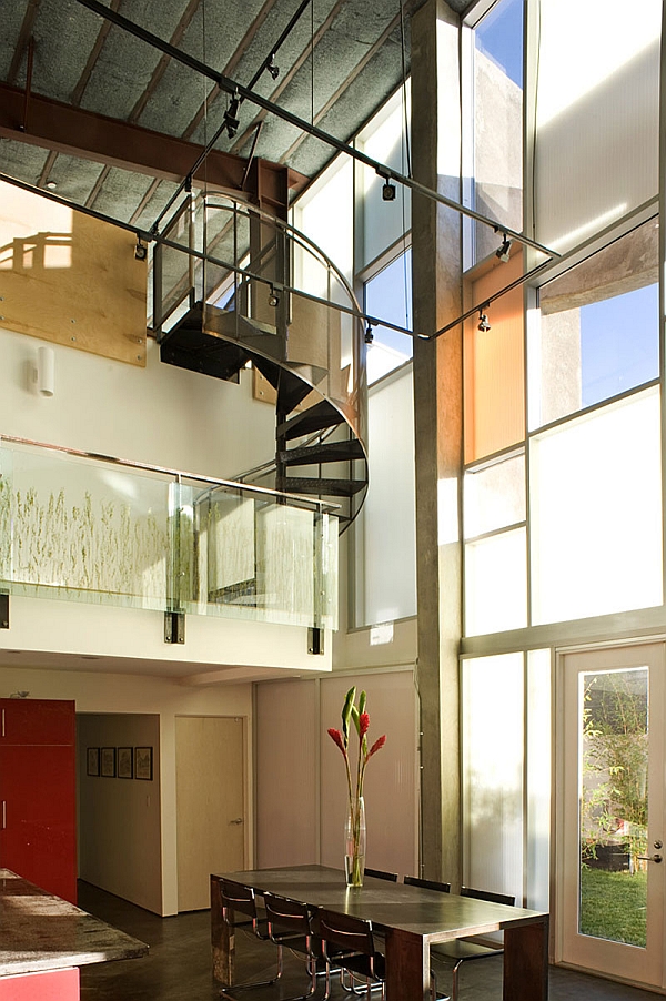 Exapansive interior of the Residence for a Briard with high ceiling