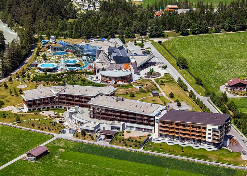 Expansive ausrtian hotel with giant dome pools