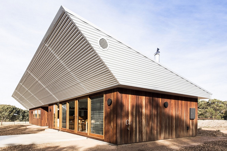 Exterior clad in spotted gum wood