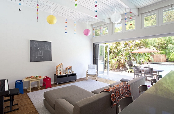 Family room serves both kids and adults