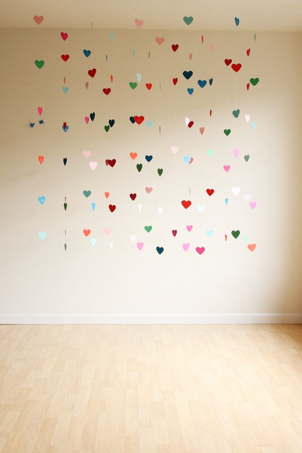 Floating heart decoration idea