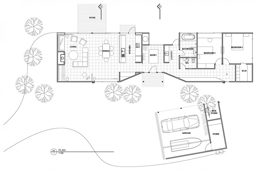 Floor plan of the enrgy-efficinet home