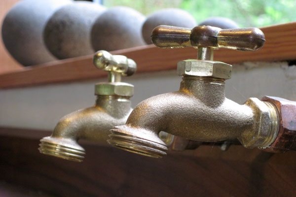 Hint of brass added with the taps