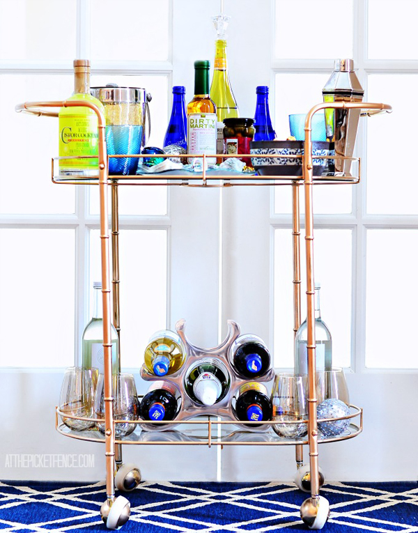 How to style a bar cart for the holidays