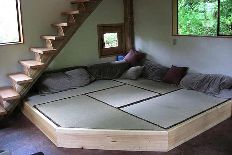 Interior of Japanese forest home