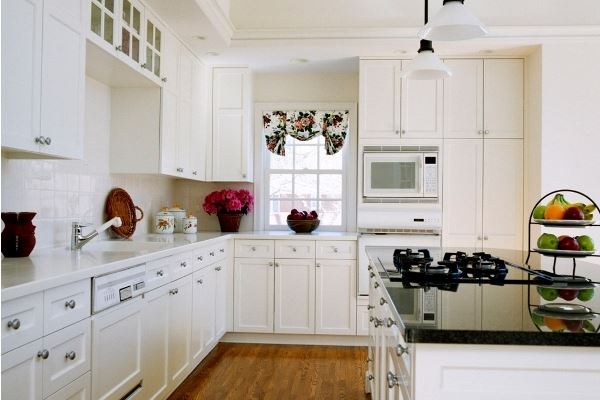 Kitchen cabinets painted white