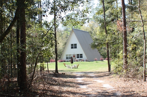 Lakeside A-Frame house paints a inimitable picture