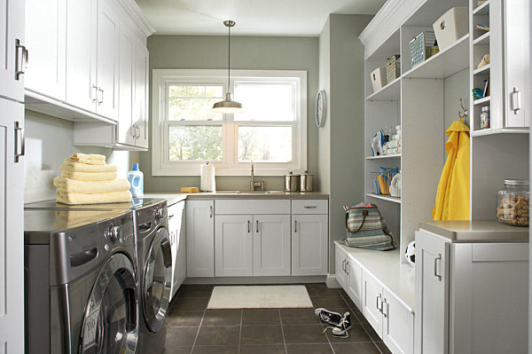 Laundry room meets mudroom