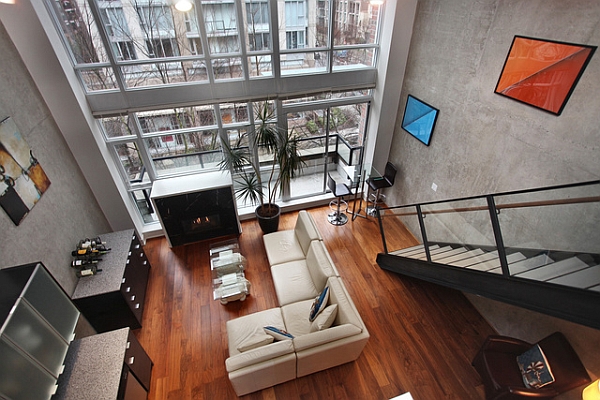 Living Room Of The Loft From The Mezzanaine Level 