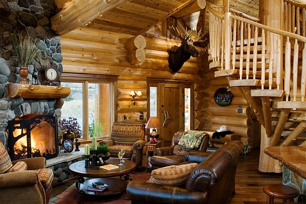 Log cabin style decor idea