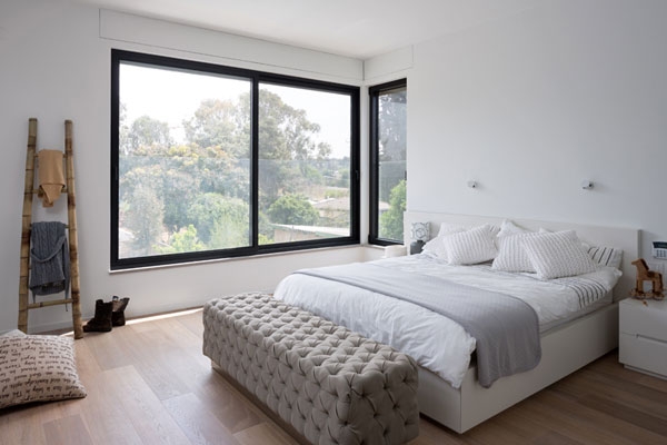 Lovely master bedroom in white