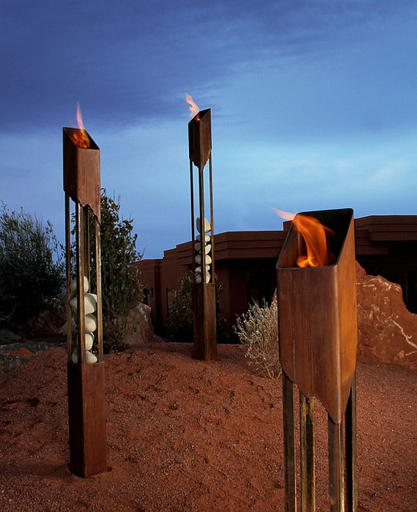 Modern reinterpretation of the Tiki torches - Flame on!