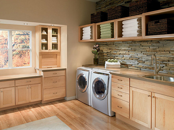 Modern rustic laundry room