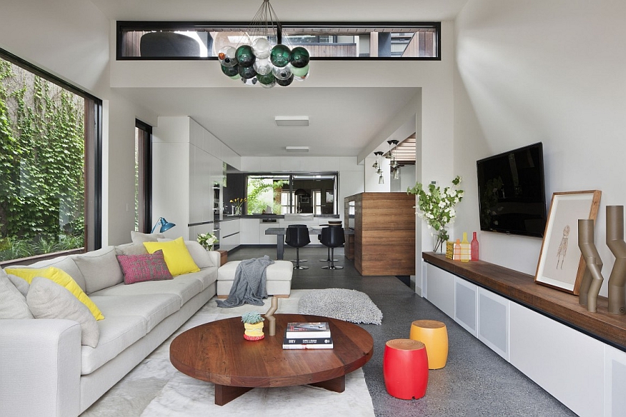 Open plan living area in Aussie home