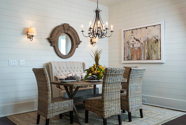 Organic dining room with an American Coastal Style