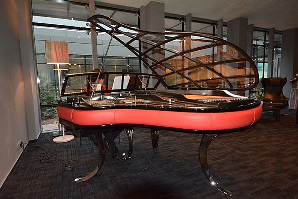 PH Grand Piano placed at the VIP Lounge at Riga Airport, Latvia