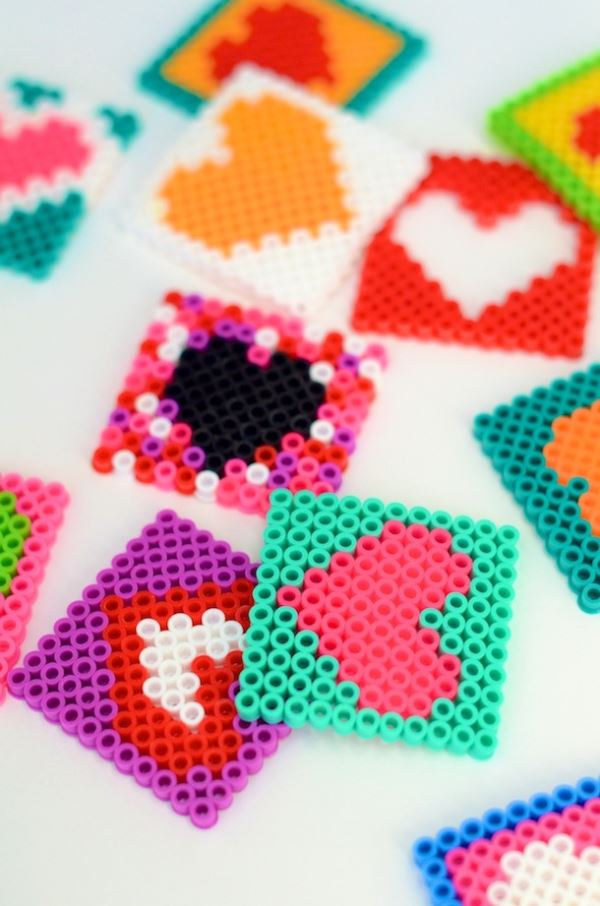 Perler bead valentines