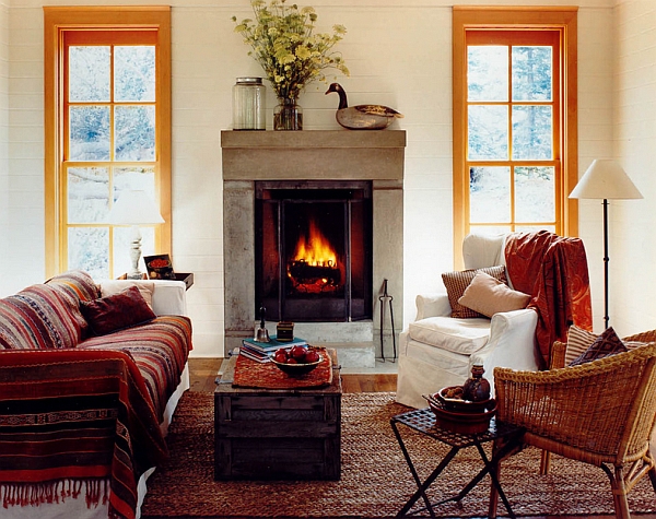 Plush decor and warm textures for the winter cabin style