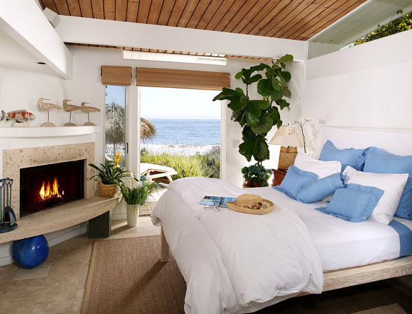 Potted plant in a tropical bedroom