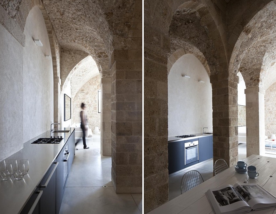 Revamped modern kitchen in the old building