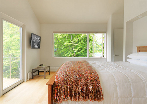 Small lake house bedroom