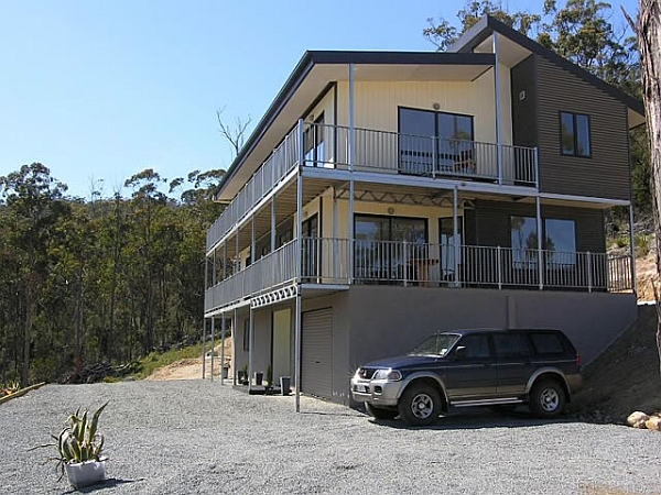 Smart exterior of the home in grey