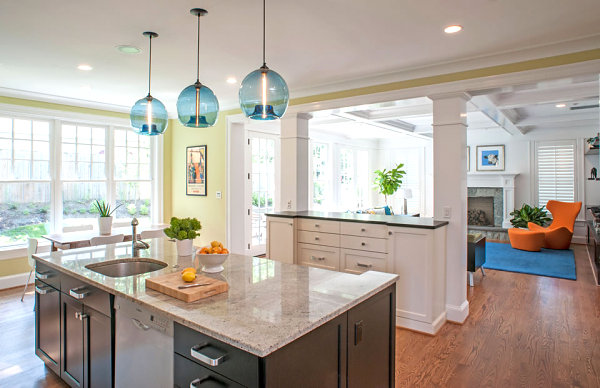 Soothing tones in a modern kitchen