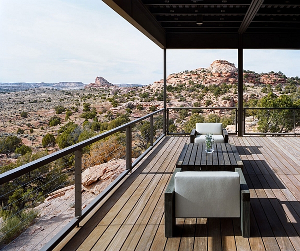 Spacious balcony of the Hidden Valley House