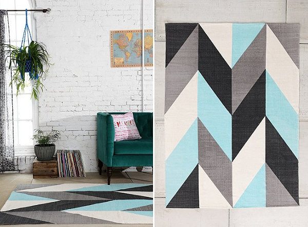 Split chevron rug