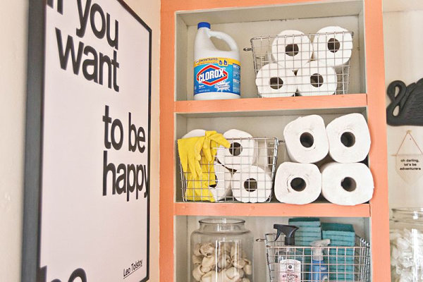 Storage in the laundry room