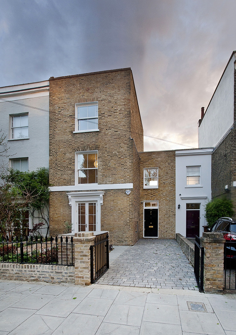 Street facade of the renovated De Beauvoir Road House