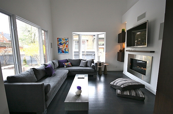 Stylish Modern Living Room of the Toronto Residence