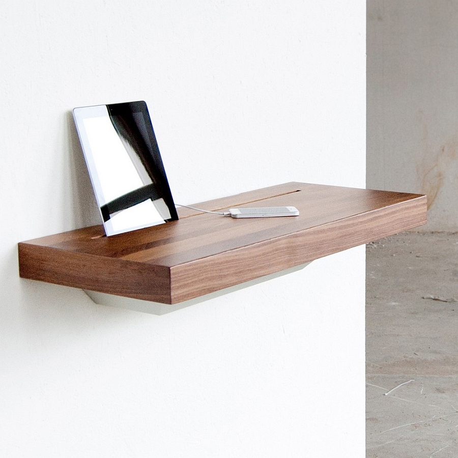 Stylish Stage Shelf with hidden chaging station for iPhone and iPad