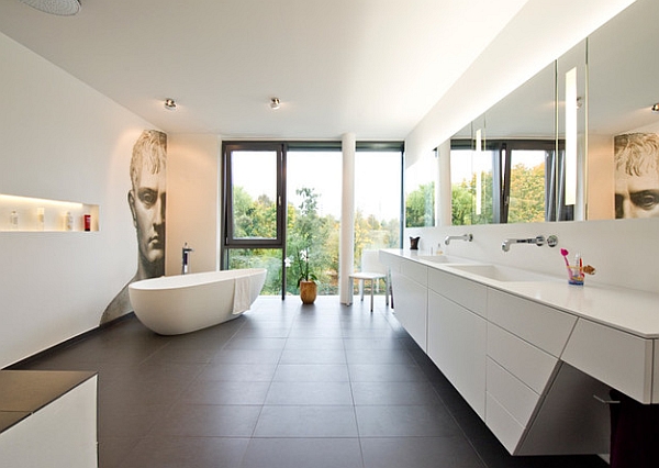 Stylish freestanding bathtubs are ideal for large bathrooms