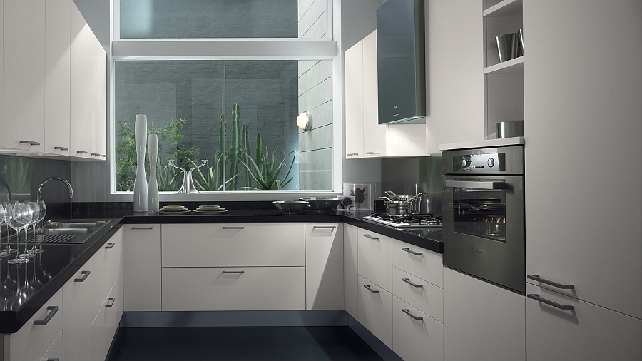 Sleek Modern Kitchen Looks Like A Posh Contemporary Office